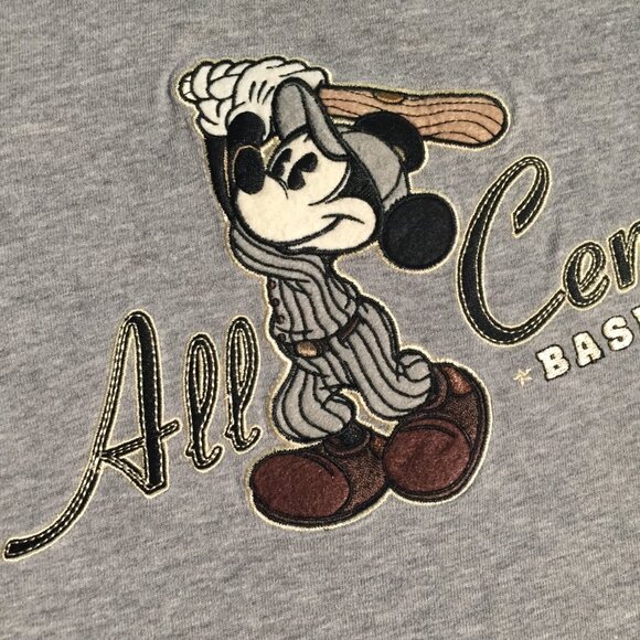 Disney Parks Vintage All Century Mickey Mouse Baseball Gray Tshirt - Picture 3 of 7